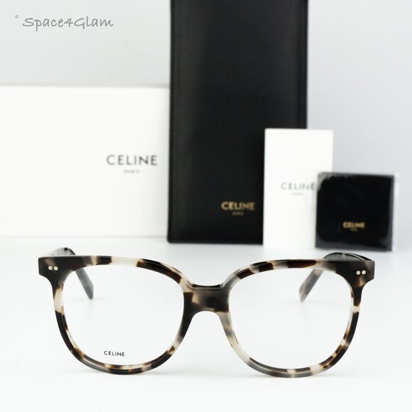 BRAND NEW Celine CL5010IN 055 White Vintage Havana Demo Square Women Eyeglasses - Picture 1 of 7